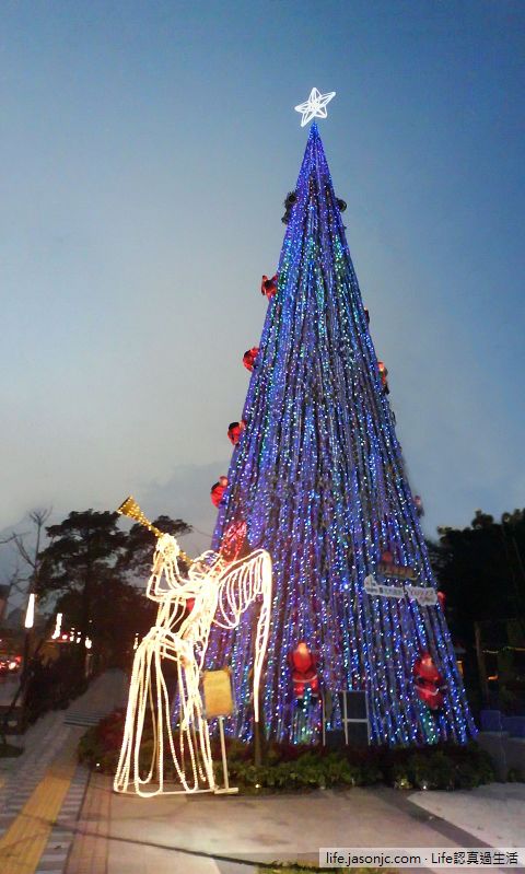 聖誕節燈飾：天使、聖誕樹