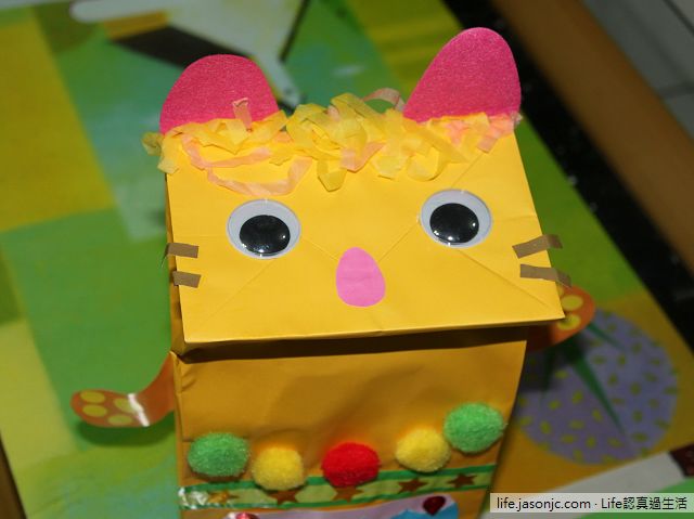 （幼兒玩具）紙袋動物手偶DIY：魚和貓