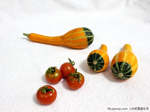 （自己種菜）小番茄、玩具南瓜：龍鳳瓢